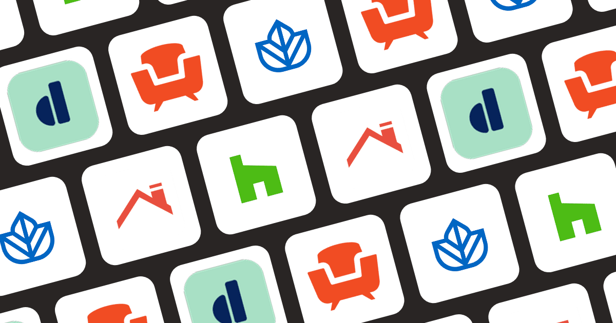 Logos of top CRM software tools for interior designers in 2026