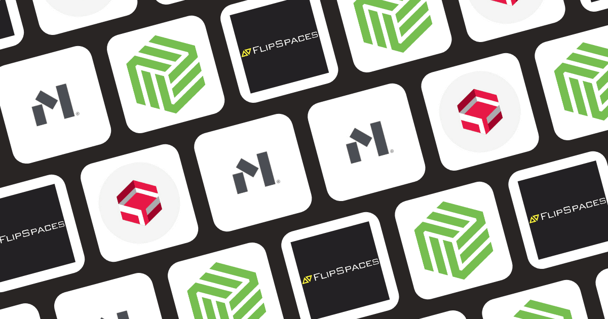 Logos of top interior design startups.