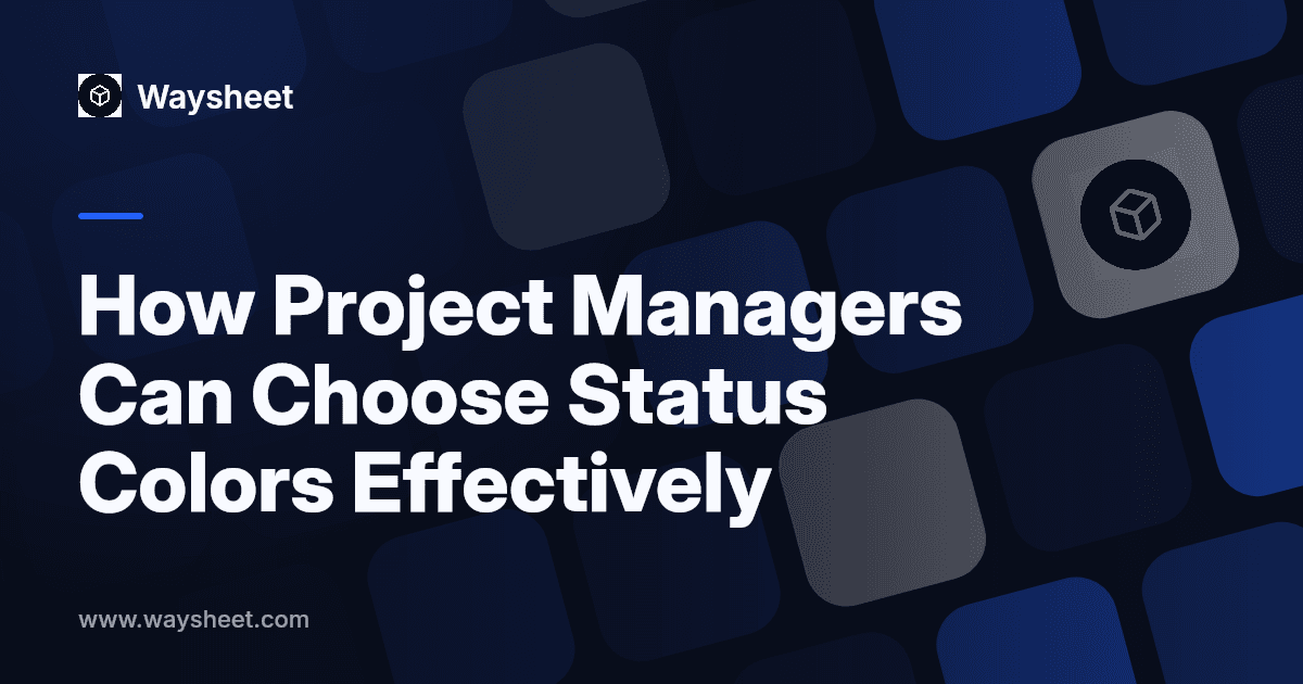 A visual representation of project management status colors with a palette